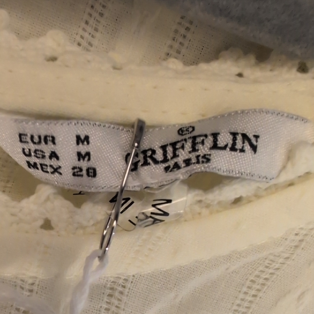Griffin Paris Blouse 100% Cotton Size M - Picture 6 of 8